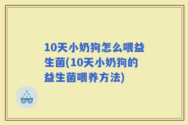 10天小奶狗怎么喂益生菌(10天小奶狗的益生菌喂养方法)
