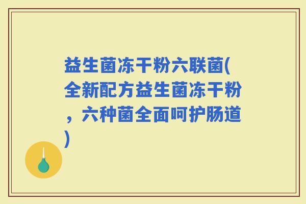 益生菌冻干粉六联菌(全新配方益生菌冻干粉，六种菌全面呵护肠道)