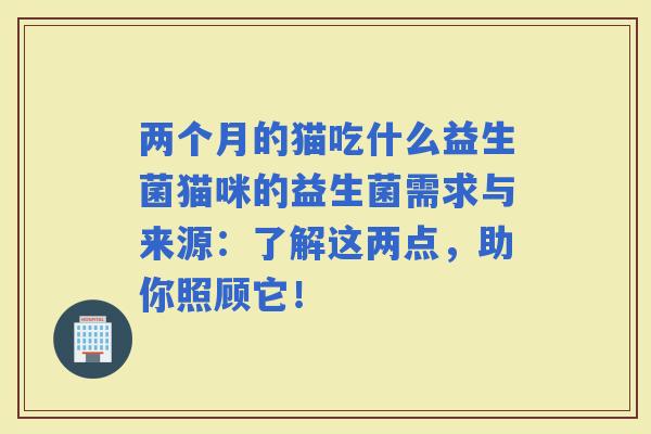 两个月的猫吃什么益生菌猫咪的益生菌需求与来源：了解这两点，助你照顾它！