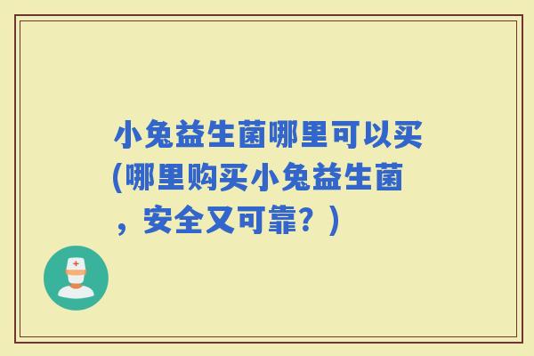 小兔益生菌哪里可以买(哪里购买小兔益生菌，安全又可靠？)