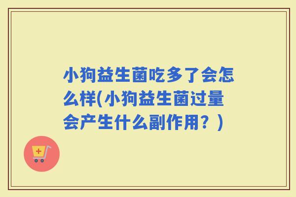 小狗益生菌吃多了会怎么样(小狗益生菌过量会产生什么副作用？)