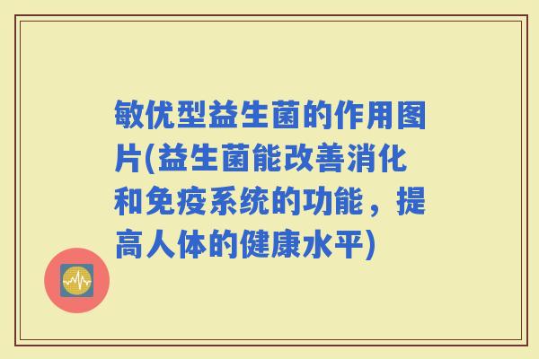 敏优型益生菌的作用图片(益生菌能改善消化和系统的功能,提高人体的健康水平) 敏优型益生菌的作用图片(益生菌能改善消化和系统的功能,提高人体的健康水平)