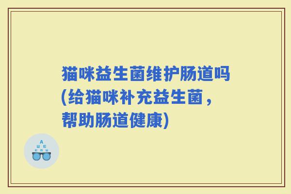 猫咪益生菌维护肠道吗(给猫咪补充益生菌，帮助肠道健康)