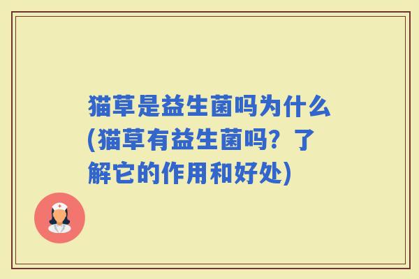 猫草是益生菌吗为什么(猫草有益生菌吗?了解它的作用和好处) 猫草是益生菌吗为什么(猫草有益生菌吗?了解它的作用和好处)