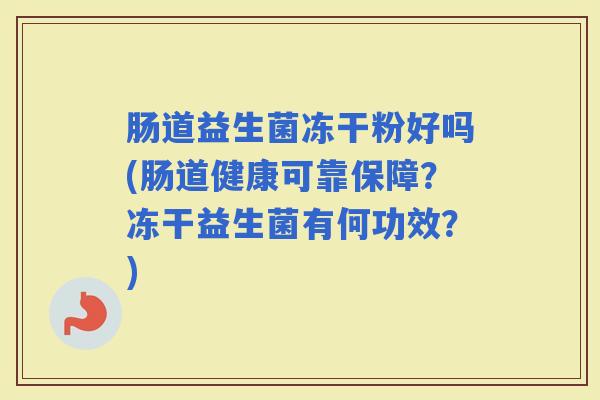 肠道益生菌冻干粉好吗(肠道健康可靠保障？冻干益生菌有何功效？)