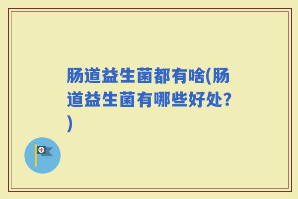 肠道益生菌都有啥(肠道益生菌有哪些好处？)