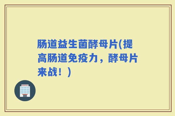 肠道益生菌酵母片(提高肠道力，酵母片来战！)