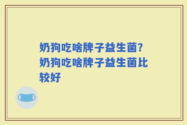 奶狗吃啥牌子益生菌？奶狗吃啥牌子益生菌比较好