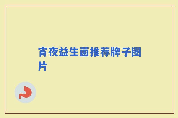 宵夜益生菌推荐牌子图片