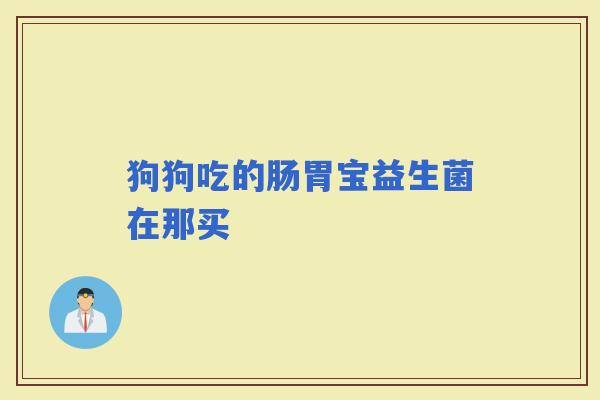 狗狗吃的肠胃宝益生菌在那买