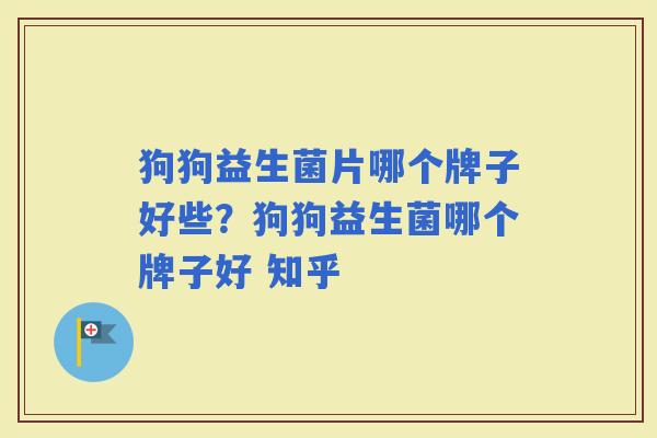 狗狗益生菌片哪个牌子好些?狗狗益生菌哪个牌子好 知乎 狗狗益生菌片哪个牌子好些?狗狗益生菌哪个牌子好 知乎