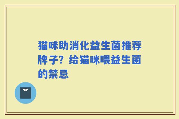 猫咪助消化益生菌推荐牌子？给猫咪喂益生菌的禁忌