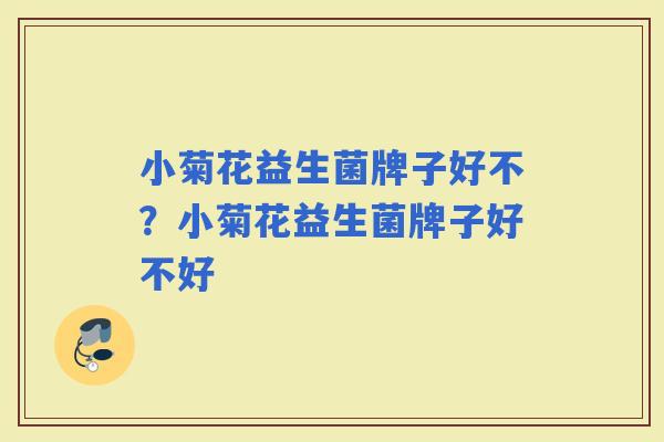 小菊花益生菌牌子好不？小菊花益生菌牌子好不好