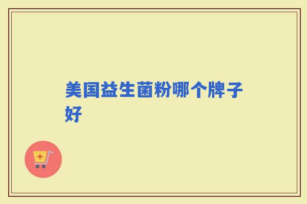 美国益生菌粉哪个牌子好