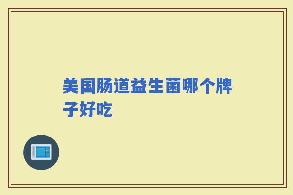 美国肠道益生菌哪个牌子好吃