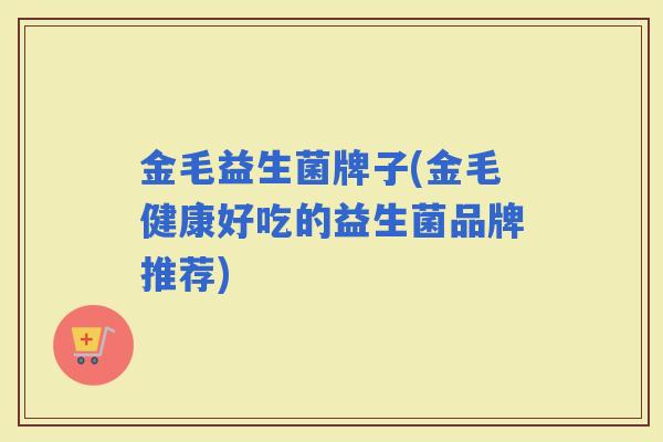 金毛益生菌牌子(金毛健康好吃的益生菌品牌推荐)