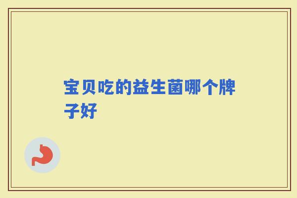 宝贝吃的益生菌哪个牌子好
