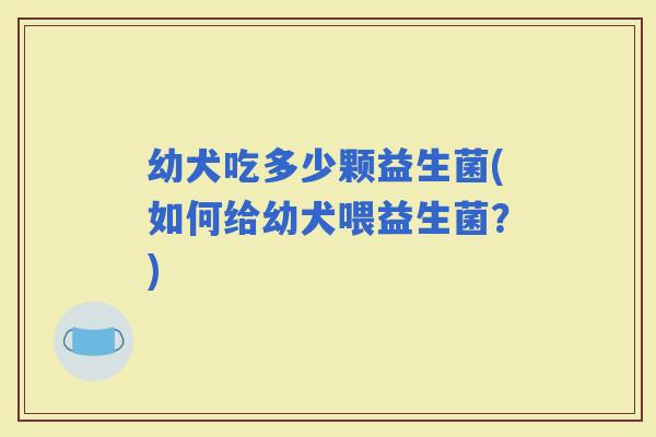 幼犬吃多少颗益生菌(如何给幼犬喂益生菌?) 幼犬吃多少颗益生菌(如何给幼犬喂益生菌?)