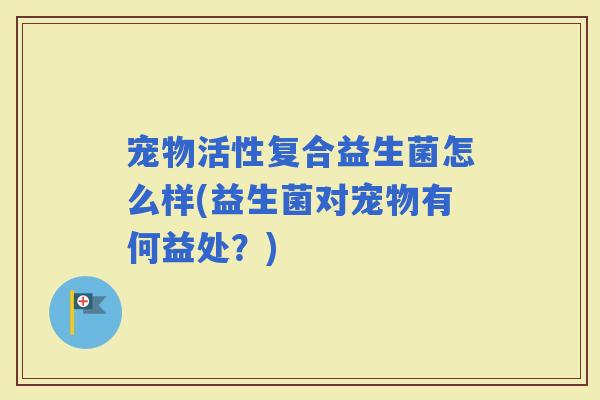 宠物活性复合益生菌怎么样(益生菌对宠物有何益处？)