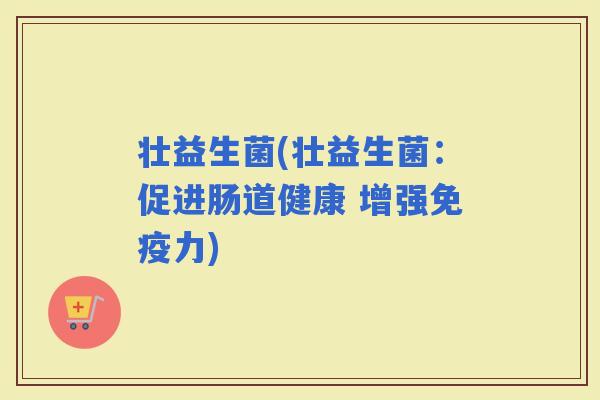 壮益生菌(壮益生菌：促进肠道健康 增强力)