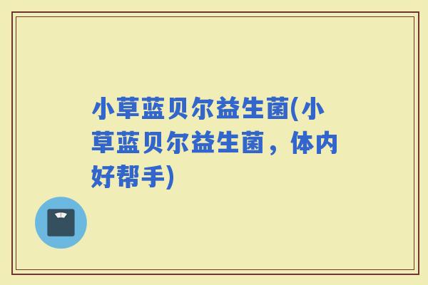 小草蓝贝尔益生菌(小草蓝贝尔益生菌，体内好帮手)