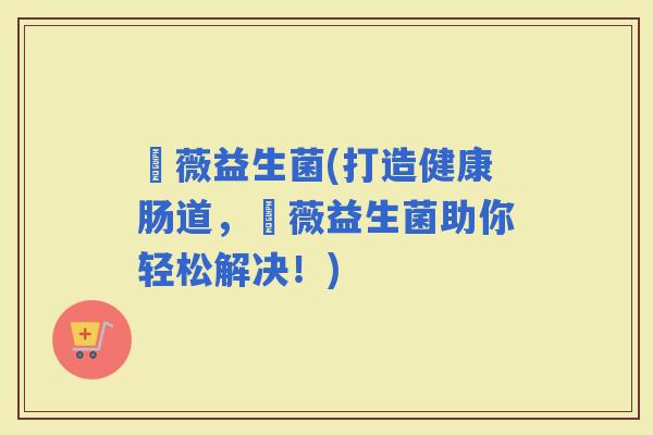 惒薇益生菌(打造健康肠道，惒薇益生菌助你轻松解决！)