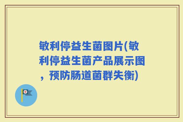敏利停益生菌图片(敏利停益生菌产品展示图，肠道菌群失衡)
