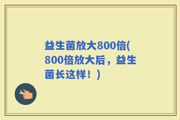 益生菌放大800倍(800倍放大后，益生菌长这样！)