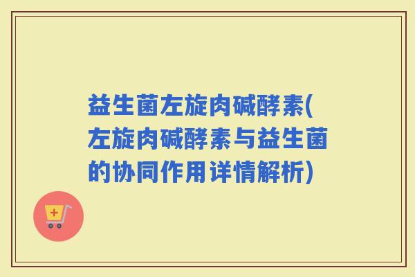 益生菌左旋肉碱酵素(左旋肉碱酵素与益生菌的协同作用详情解析)