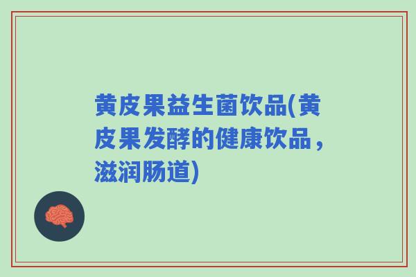 黄皮果益生菌饮品(黄皮果发酵的健康饮品，滋润肠道)