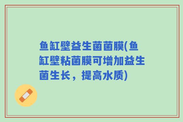 鱼缸壁益生菌菌膜(鱼缸壁粘菌膜可增加益生菌生长，提高水质)