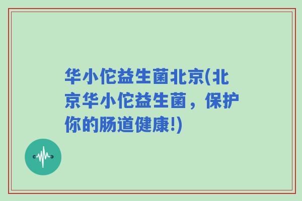 华小佗益生菌北京(北京华小佗益生菌,保护你的肠道健康!) 华小佗益生菌北京(北京华小佗益生菌,保护你的肠道健康!)