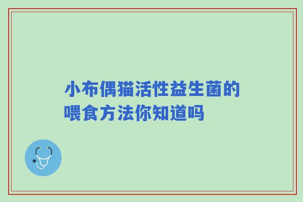 小布偶猫活性益生菌的喂食方法你知道吗 小布偶猫活性益生菌的喂食方法你知道吗