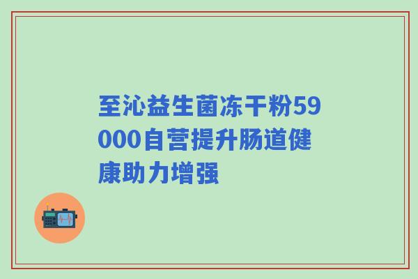 至沁益生菌冻干粉59000自营提升肠道健康助力增强
