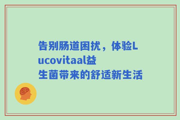 告别肠道困扰，体验Lucovitaal益生菌带来的舒适新生活