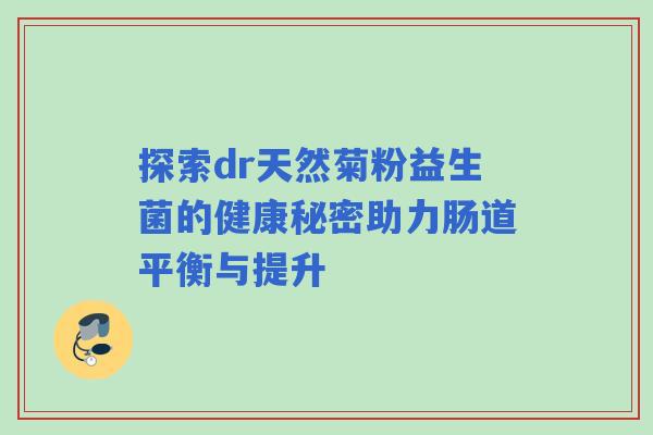探索dr天然菊粉益生菌的健康秘密助力肠道平衡与提升